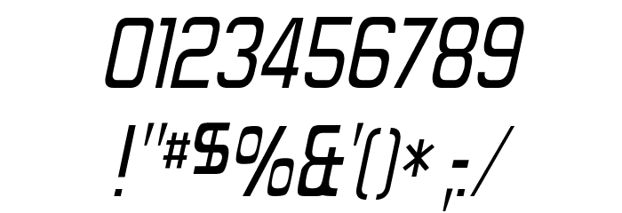 Forgotten Futurist Italic Font OTHER CHARS