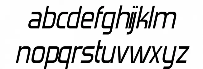 Forgotten Futurist Italic Font LOWERCASE