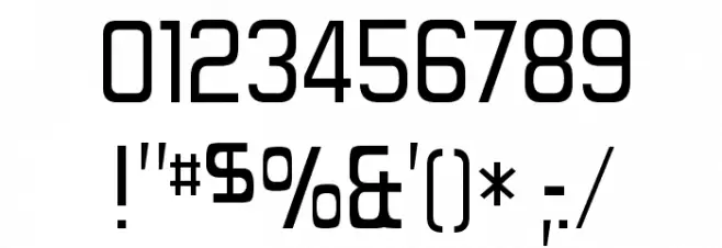 Forgotten Futurist Font OTHER CHARS