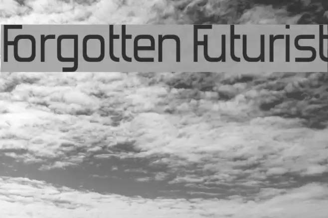 Forgotten Futurist Font examples