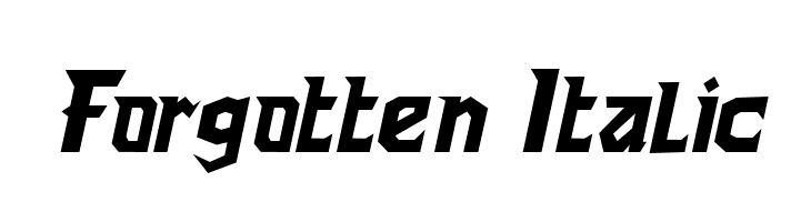 Forgotten Italic  免费字体下载