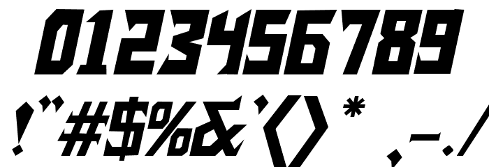 Forgotten Italic Font OTHER CHARS