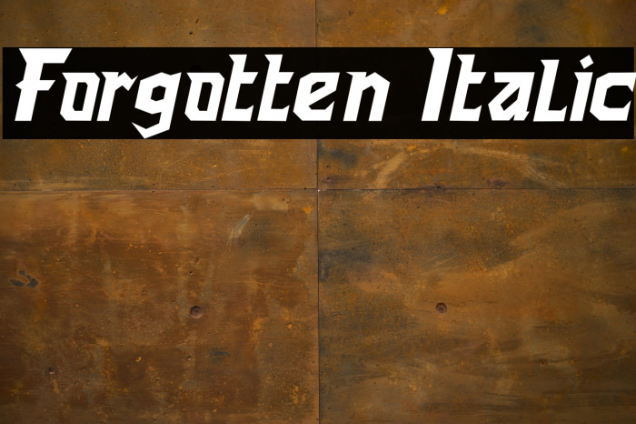 Forgotten Italic Example 2