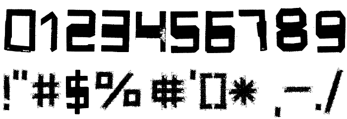 Forgotten Junk Font OTHER CHARS