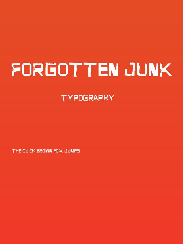 Forgotten Junk Poster