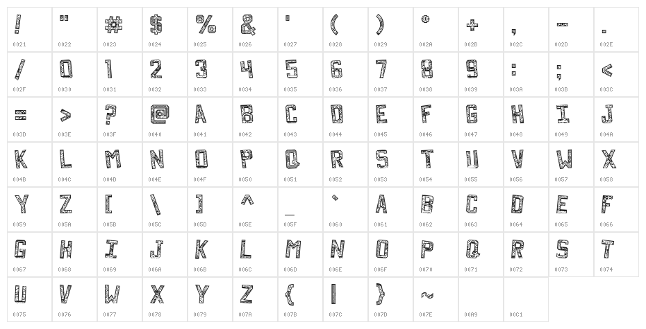 Forgotten Playbill Character Map