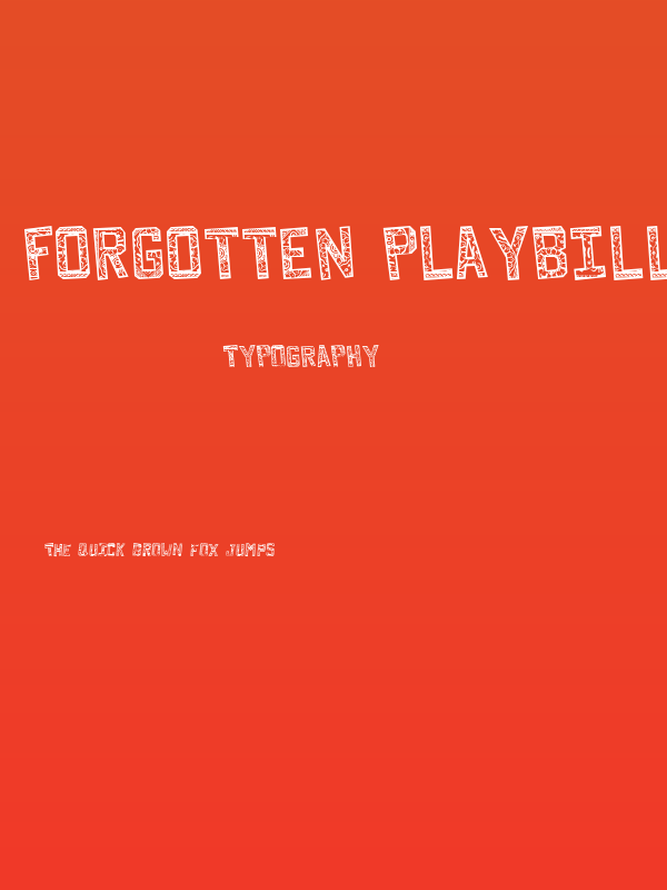 Forgotten Playbill Poster