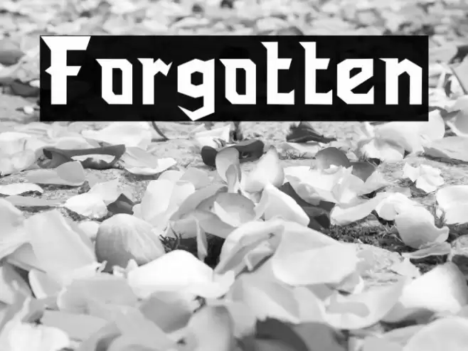 Forgotten Font examples