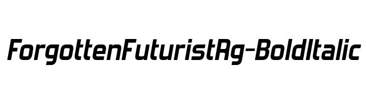 ForgottenFuturistRg-BoldItalic Font