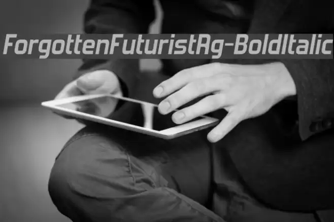 ForgottenFuturistRg-BoldItalic Font examples