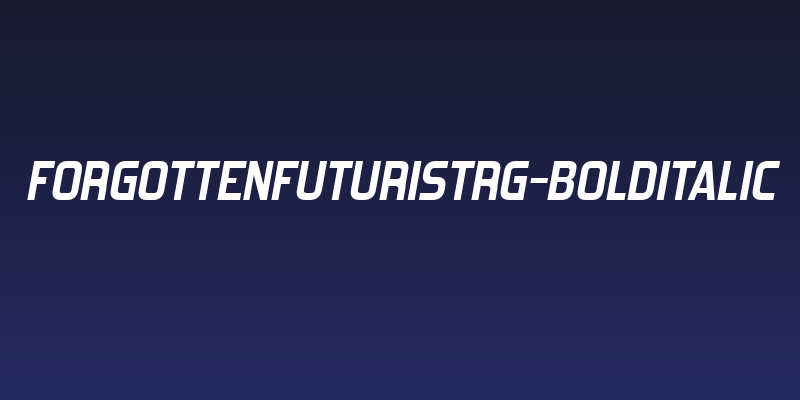 ForgottenFuturistRg-BoldItalic Social Header
