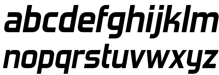 ForgottenFuturistRg-BoldItalic Font LOWERCASE