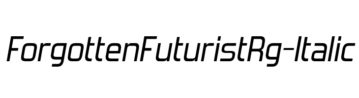 ForgottenFuturistRg-Italic Font