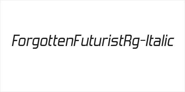 ForgottenFuturistRg-Italic Logo