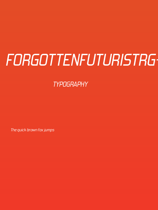 ForgottenFuturistRg-Italic Poster