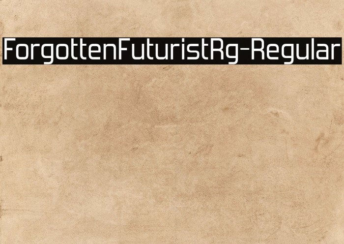 ForgottenFuturistRg-Regular Font examples