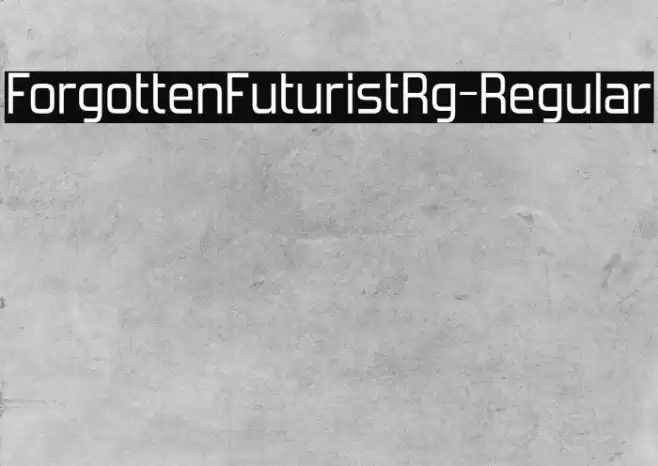 ForgottenFuturistRg-Regular フォント examples