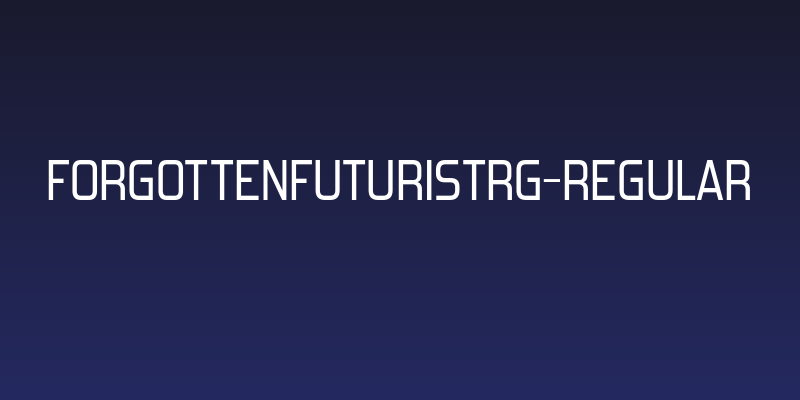 ForgottenFuturistRg-Regular Social Header
