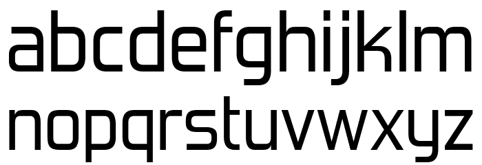 ForgottenFuturistRg-Regular Font LOWERCASE