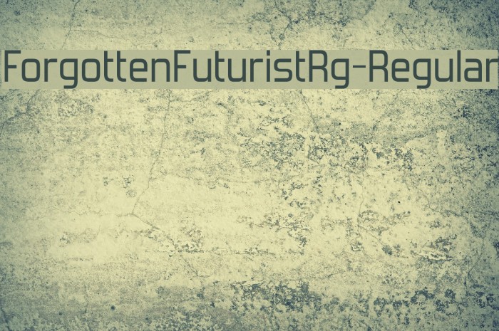 ForgottenFuturistRg-Regular Caratteri examples