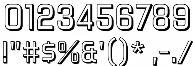 ForgottenFuturistShadow-Regular Font OTHER CHARS