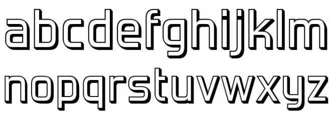 ForgottenFuturistShadow-Regular Шрифта строчной
