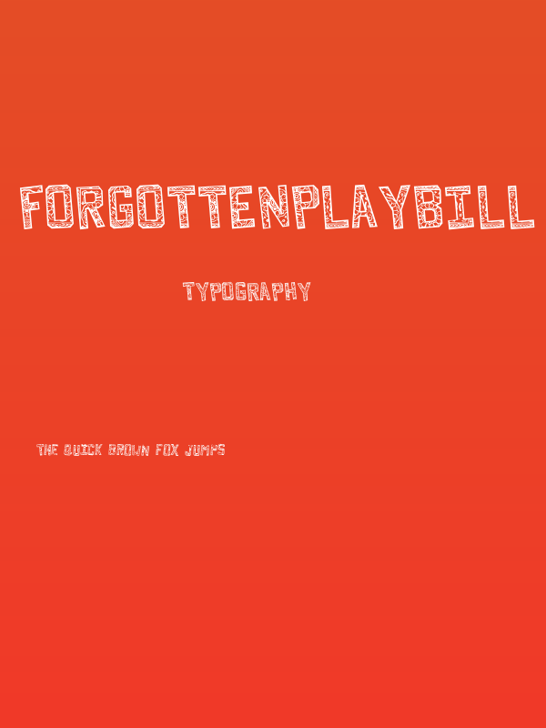 ForgottenPlaybill Poster