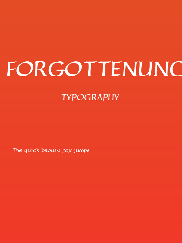 ForgottenUncial Poster