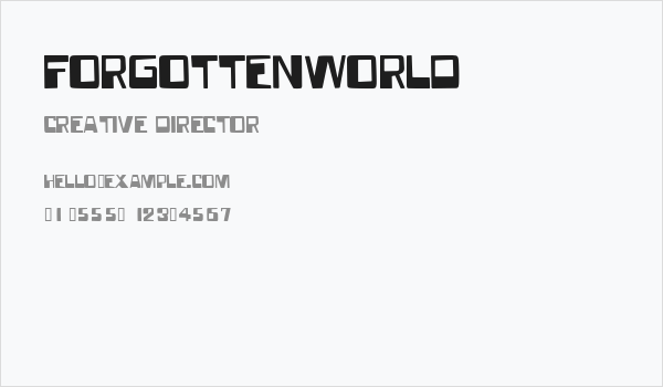 ForgottenWorld Business Card