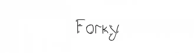 Forky  Frei Schriftart Herunterladen