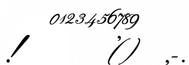 Formal Script Bold Font OTHER CHARS