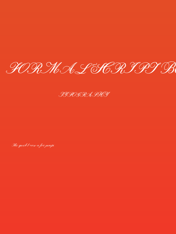 Formal Script Bold Poster