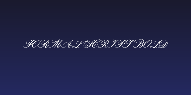 Formal Script Bold Social Header