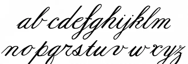 Formal Script Bold 字体 小写