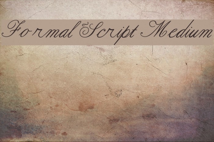 Formal Script Medium Font examples