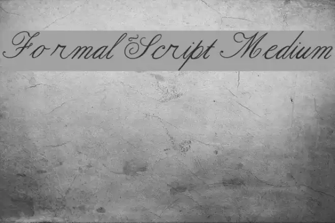 Formal Script Medium Font examples