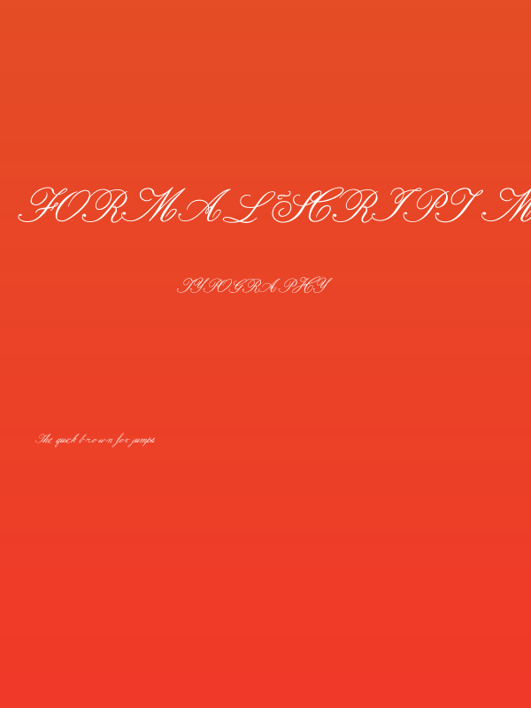 Formal Script Medium Poster