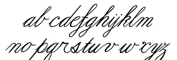 Formal Script Medium Font LOWERCASE
