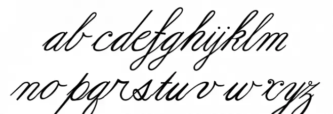 Formal Script Medium Font LOWERCASE