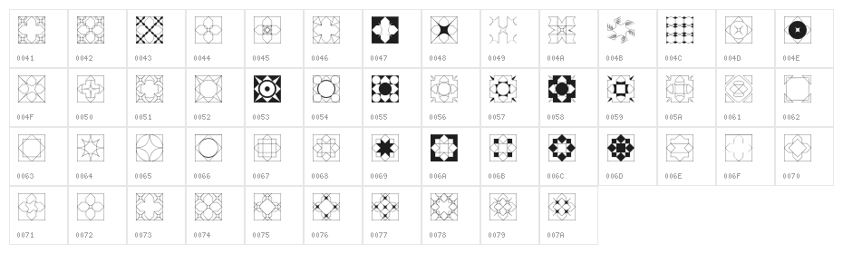 Formas geometricas 2 Character Map