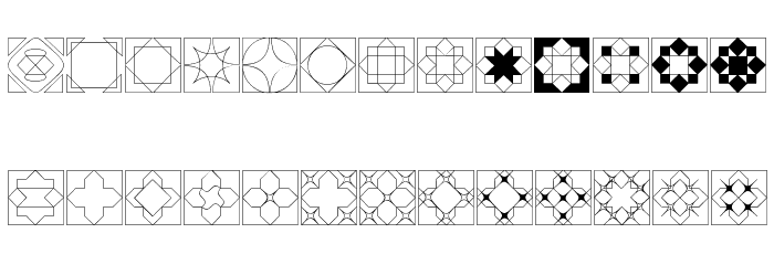 Formas geometricas 2 Font LOWERCASE
