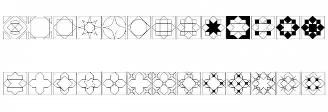 Formas geometricas 2 Font LOWERCASE
