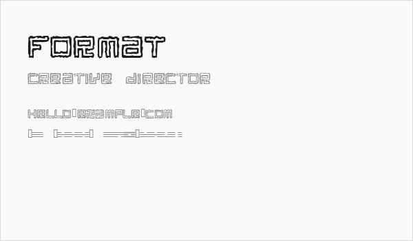 Format Business Card