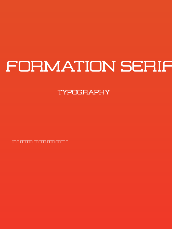 Formation Serif Regular Poster
