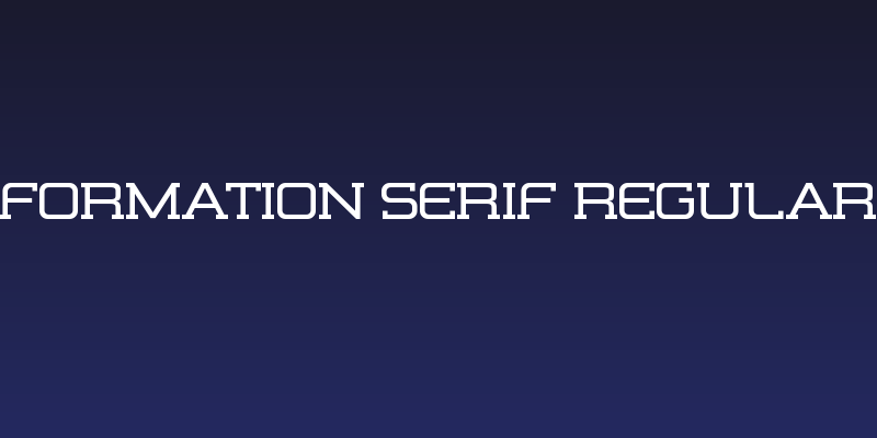 Formation Serif Regular Social Header