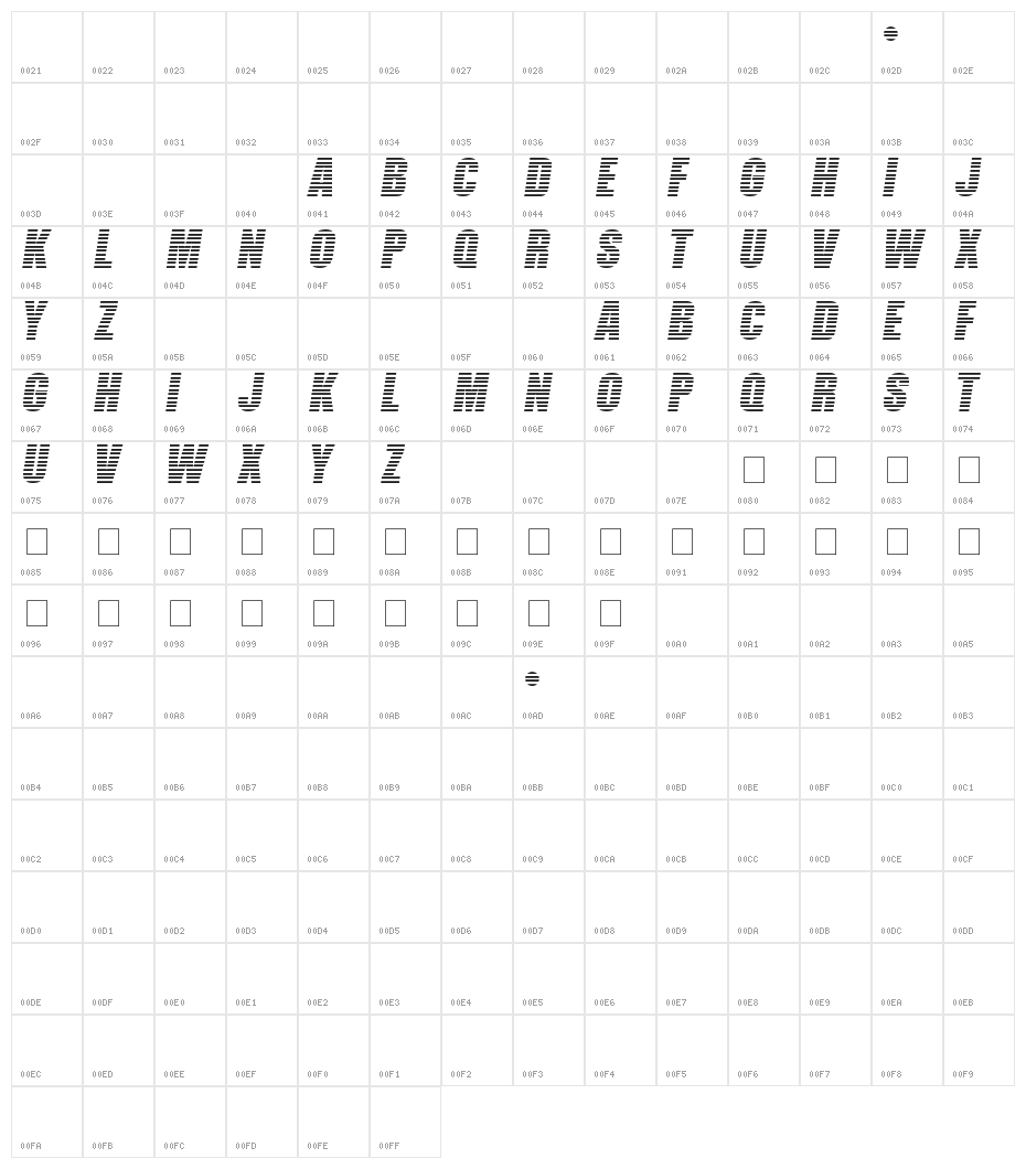 Former Airline Character Map