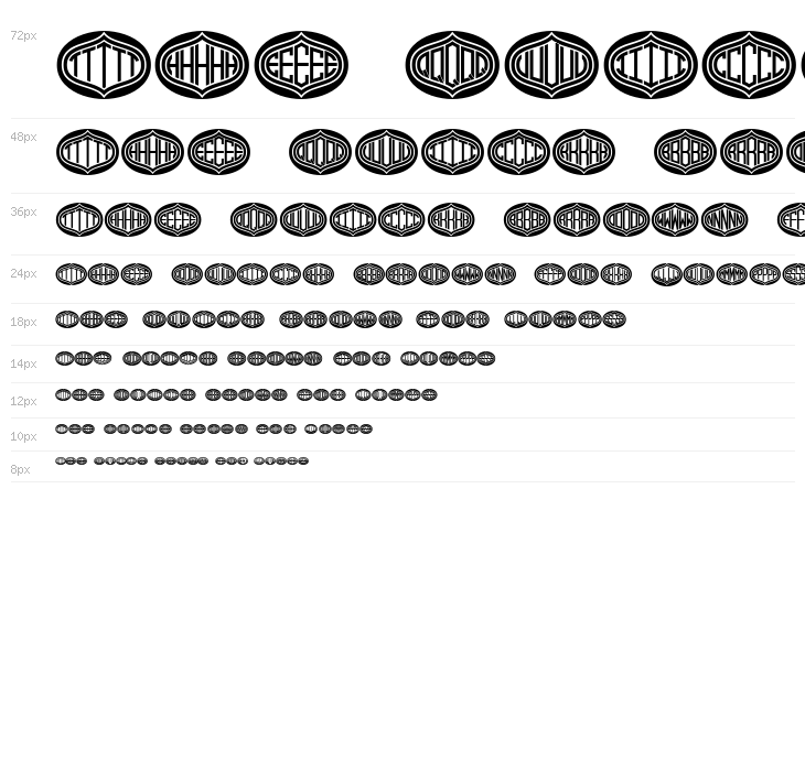 Formogram Ellipse Hollow Regular Waterfall