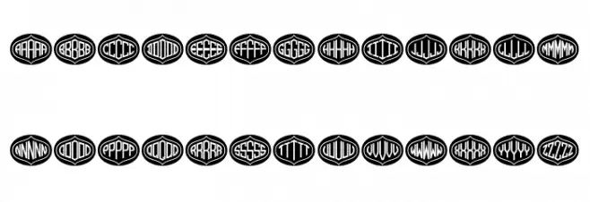 Formogram Ellipse Regular फ़ॉन्ट अपरकेस