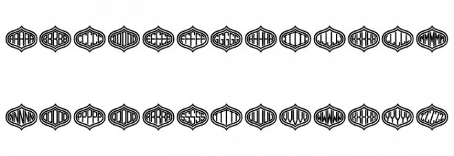 Formogram Hollow Regular Schriftart Groß
