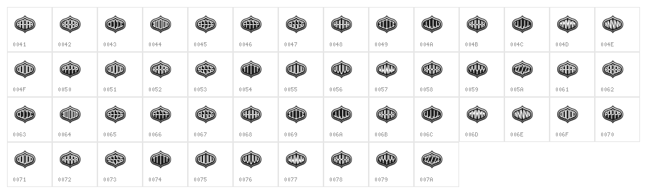 Formogram Regular Character Map